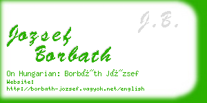 jozsef borbath business card